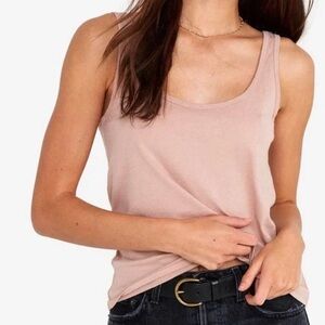 Mate The Label Flynn Tank in Rose Pink, Size XS